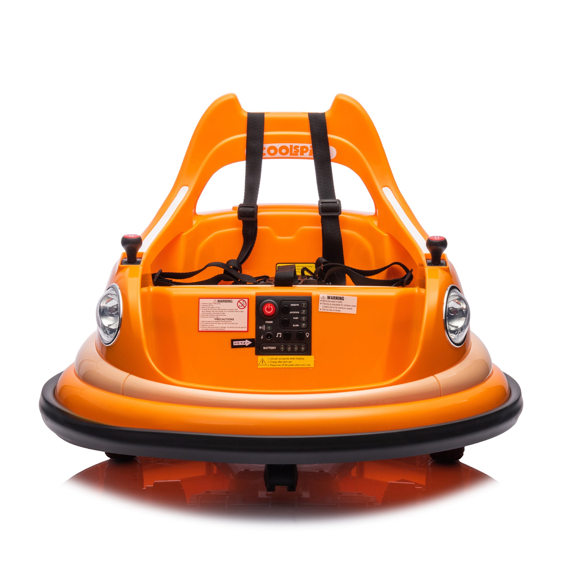 12V Ride On Bumper Car For Kids,Electric Car For Kids,1.5 5 Years Old,W Remote Control, Led Lights, Bluetooth & 360 Degree Spin, Vehicle Body With Anti Collision Paddingfive Point Safety Belt,2Wd Orange Polyethylene