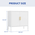Metal Storage Cabinet With 2 Doors And 2 Adjustable Shelves, Steel Garage Storage Cabinet, Metal File Cabinet For Home Office School Gym, White White Steel