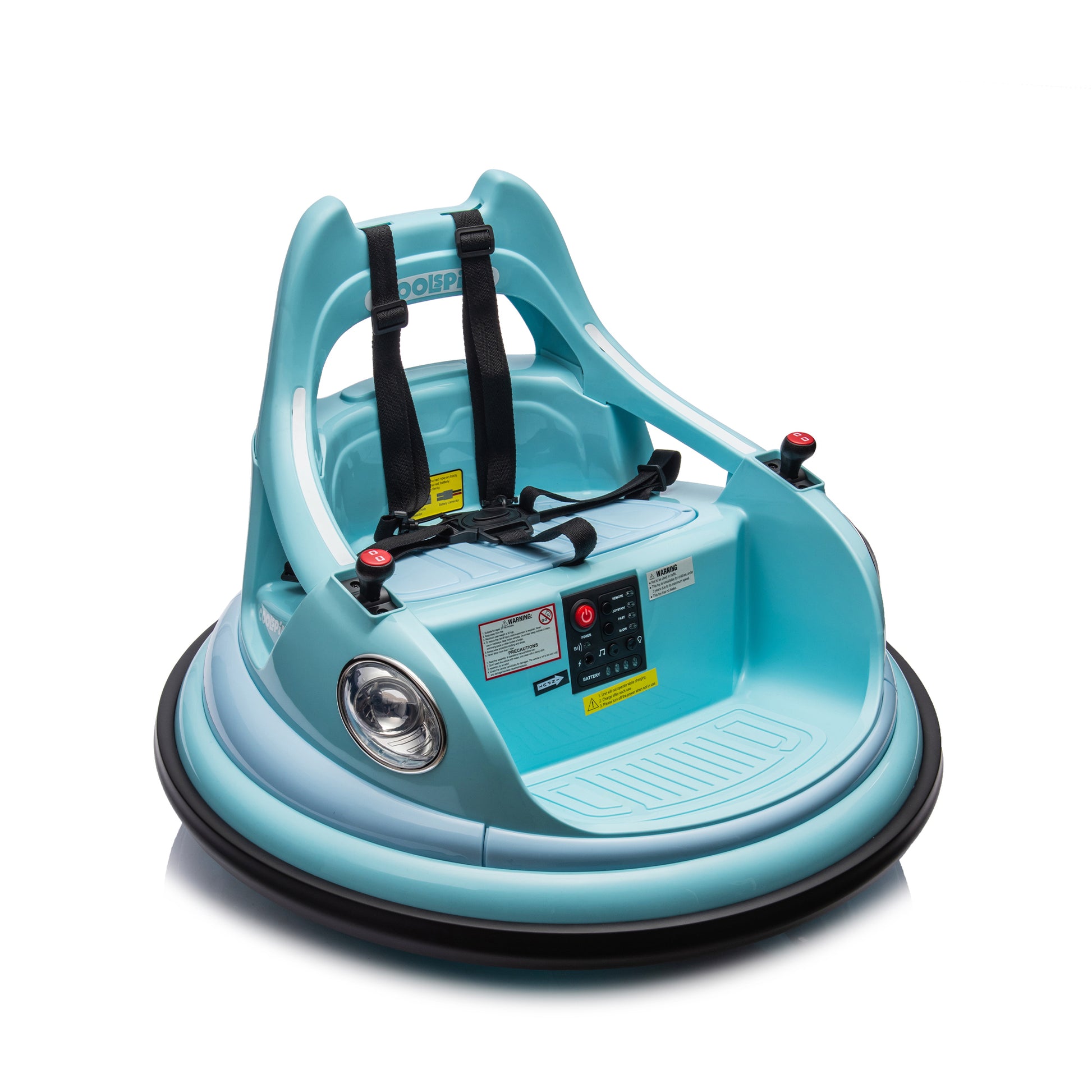 12V Ride On Bumper Car For Kids,Electric Car For Kids,1.5 5 Years Old,W Remote Control, Led Lights, Bluetooth & 360 Degree Spin, Vehicle Body With Anti Collision Paddingfive Point Safety Belt,2Wd Blue Polyethylene