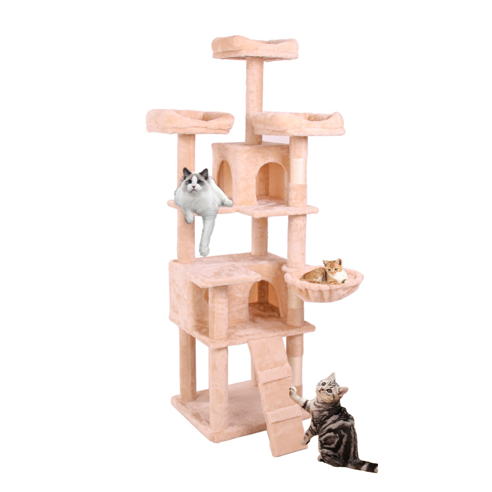 Cat Climbing Frame Cream White Altay Velvet