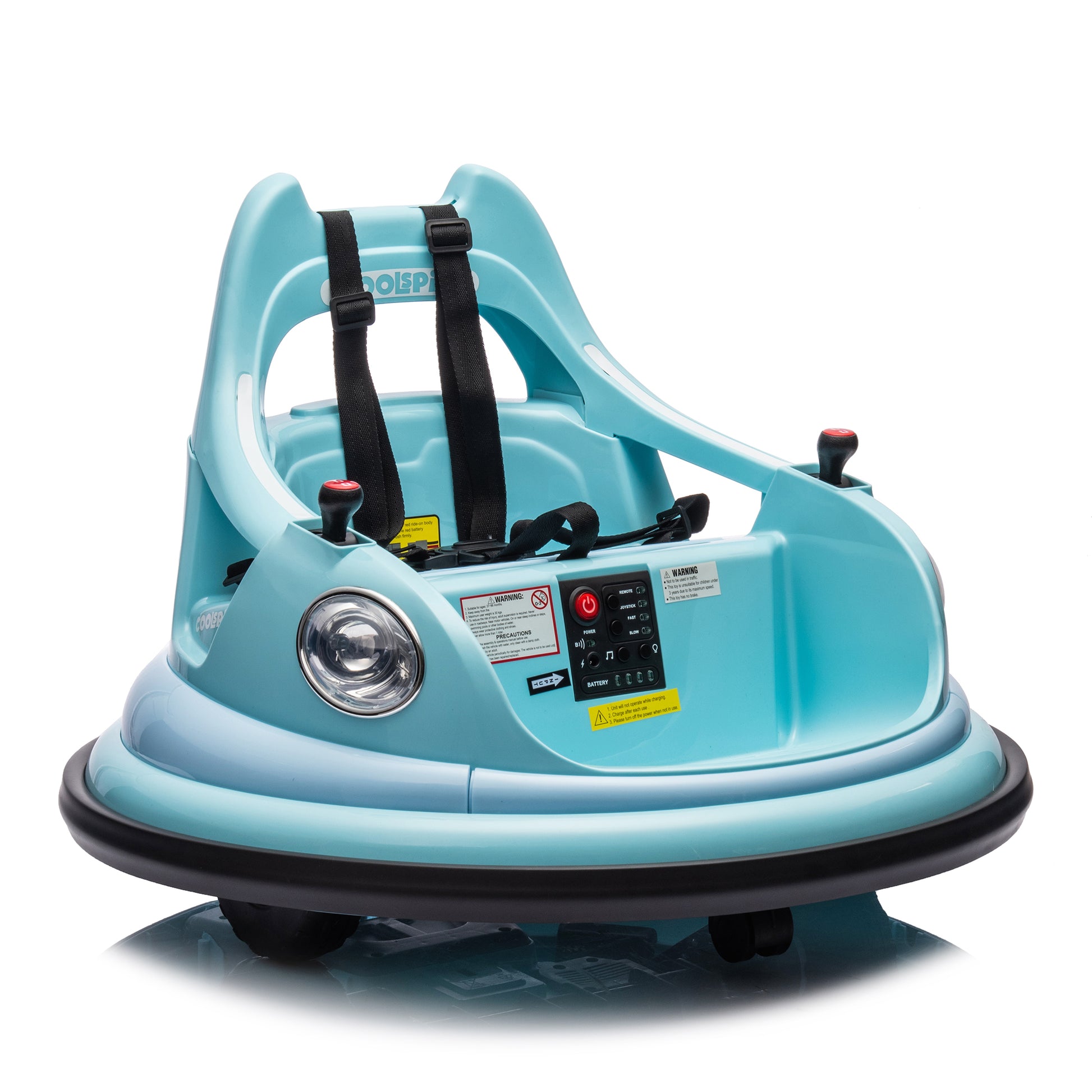 12V Ride On Bumper Car For Kids,Electric Car For Kids,1.5 5 Years Old,W Remote Control, Led Lights, Bluetooth & 360 Degree Spin, Vehicle Body With Anti Collision Paddingfive Point Safety Belt,2Wd Blue Polyethylene