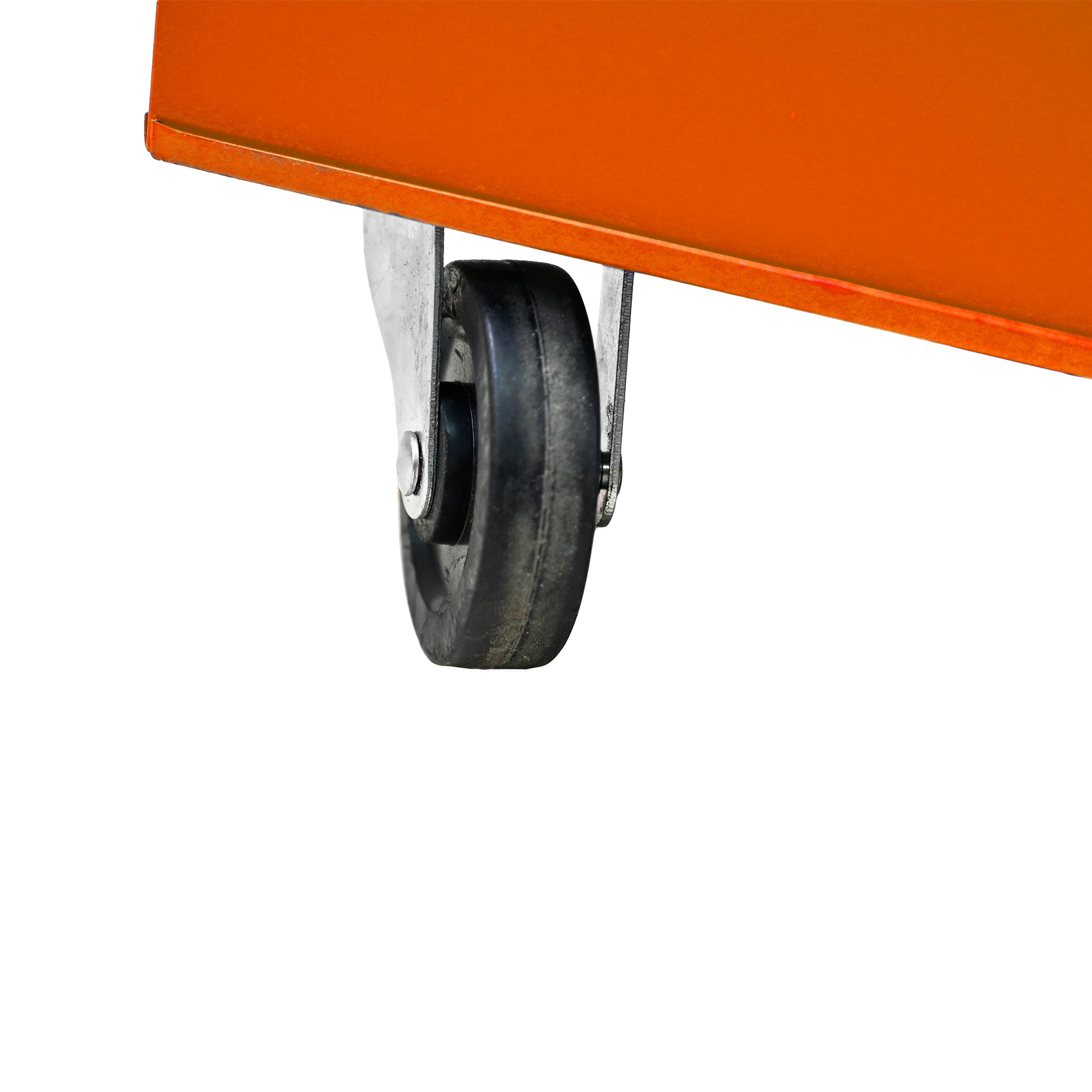 Detachable 5 Drawer Tool Chest With Bottom Cabinet And One Adjustable Shelf Orange Orange Metal