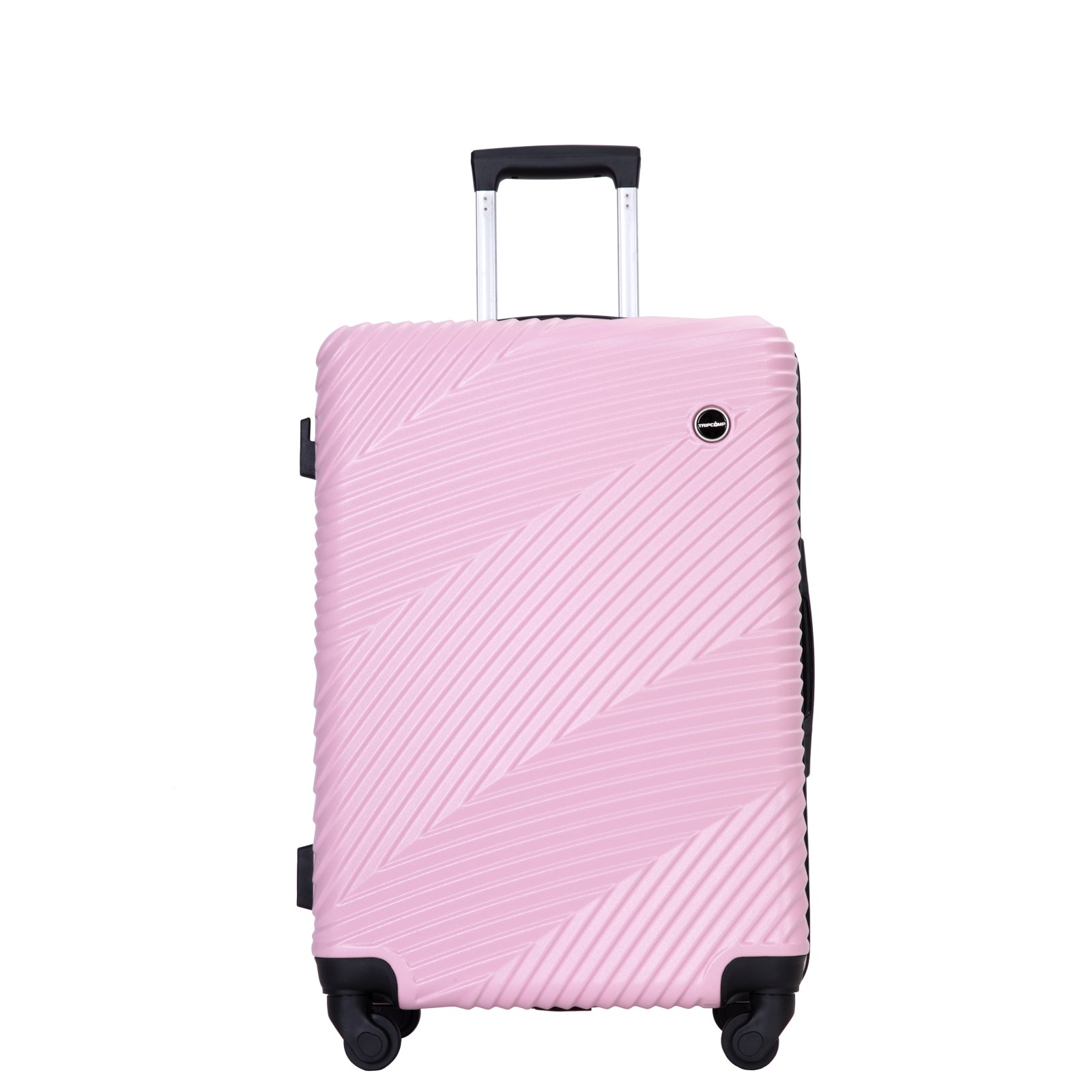 3 Piece Luggage Sets Pc Abs Lightweight Suitcase With Two Hooks, Spinner Wheels, 20 24 28 Pink Pink Abs Pc