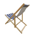 Populus Wood Sling Chair Blue Stripe Broad Blue Stripe Color: Dark Blue Folding Chaise Lounge Chair Dark Blue Solid Wood