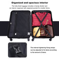 3 Piece Luggage Sets Pc Abs Lightweight Suitcase With Two Hooks, Spinner Wheels, 20 24 28 Dark Blue Dark Blue Abs Pc