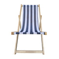 Populus Wood Sling Chair Blue Stripe Broad Blue Stripe Color: Dark Blue Folding Chaise Lounge Chair Dark Blue Solid Wood