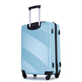 3 Piece Luggage Sets Pc Abs Lightweight Suitcase With Two Hooks, Spinner Wheels, 20 24 28 Aqua Blue Aqua Blue Abs Pc