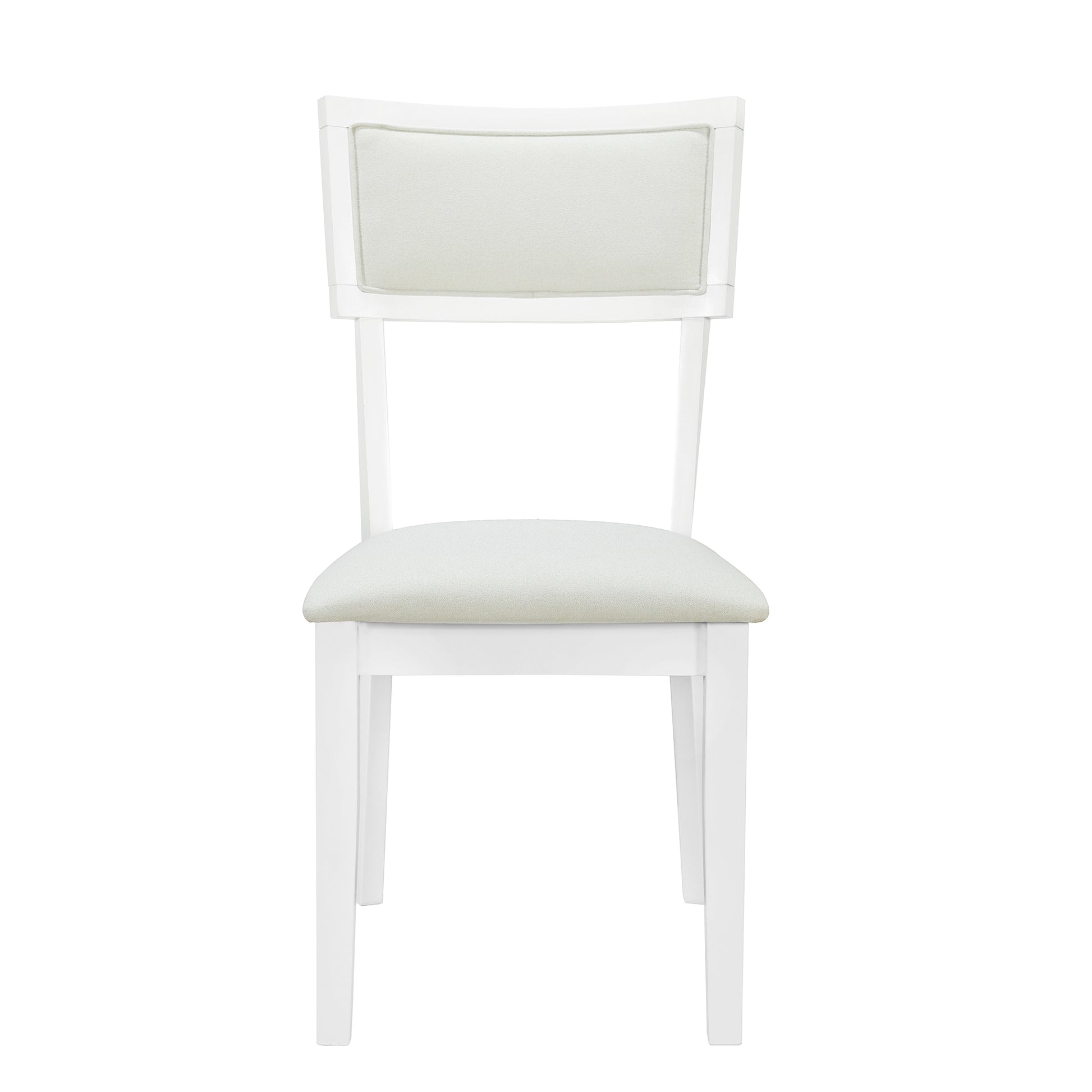 Farmhouse 6 Piece Trestle Dining Table Set With Upholstered Dining Chairs And Bench, 59Inch, White White Wood Dining Room Solid Wood Rubberwood Rectangular Dining Table With Chair And Bench Upholstered Chair Wood White Seats 6 Farmhouse Trestle Foam