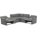 104'' Power Recliner Corner Sofa Home Theater Reclining Sofa Sectional Couches With Storage Box, Cup Holders, Usb Ports And Power Socket For Living Room, Dark Grey Dark Grey Foam Linen 4 Seat