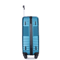 3 Piece Luggage Sets Pc Abs Lightweight Suitcase With Two Hooks, Spinner Wheels, 20 24 28 Dark Blue Dark Blue Abs Pc