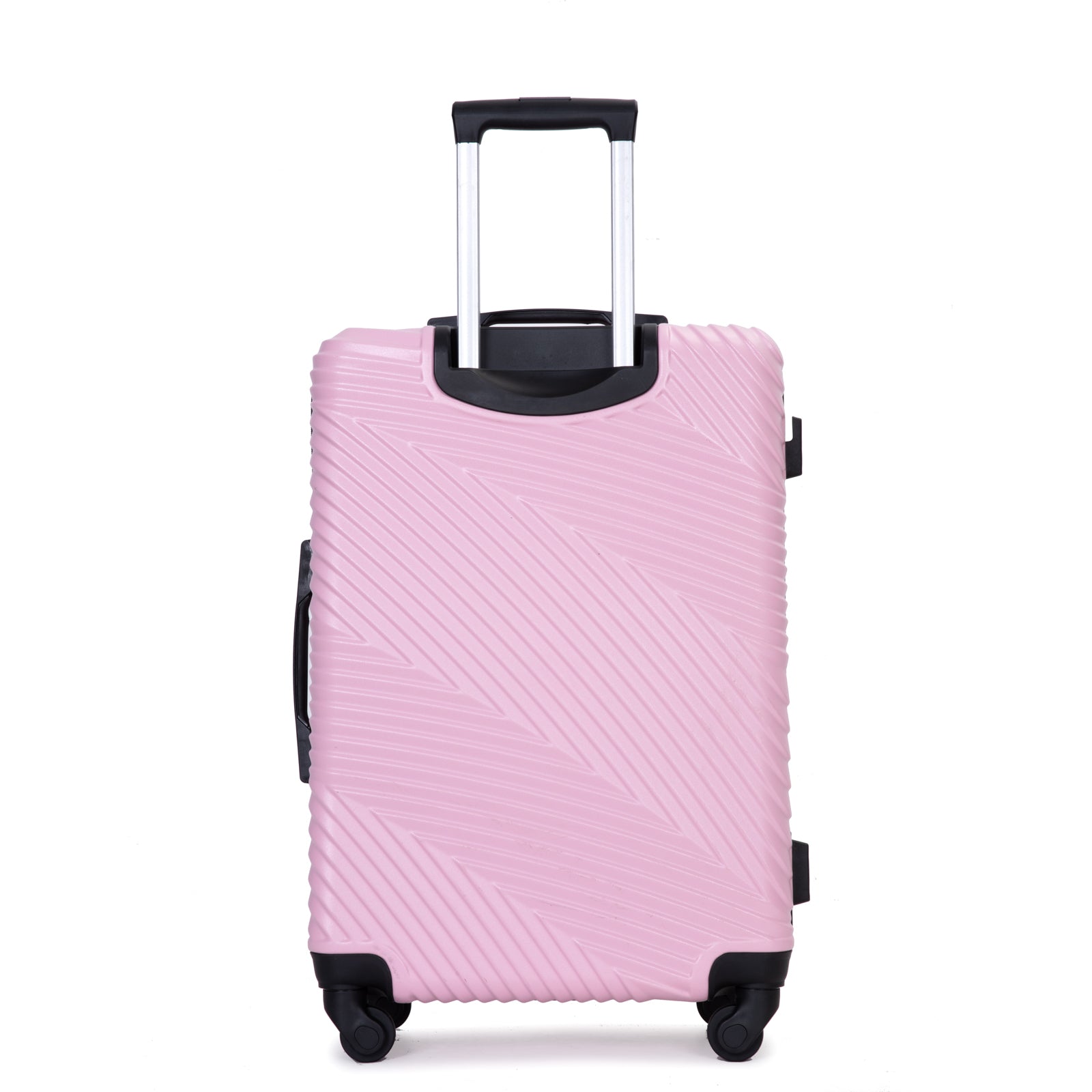 3 Piece Luggage Sets Pc Abs Lightweight Suitcase With Two Hooks, Spinner Wheels, 20 24 28 Pink Pink Abs Pc