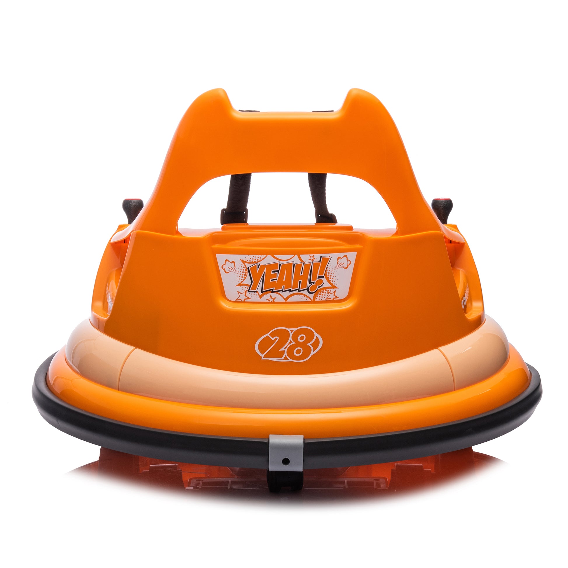 12V Ride On Bumper Car For Kids,Electric Car For Kids,1.5 5 Years Old,W Remote Control, Led Lights, Bluetooth & 360 Degree Spin, Vehicle Body With Anti Collision Paddingfive Point Safety Belt,2Wd Orange Polyethylene