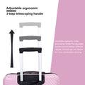 3 Piece Luggage Sets Pc Abs Lightweight Suitcase With Two Hooks, Spinner Wheels, 20 24 28 Pink Pink Abs Pc