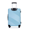 3 Piece Luggage Sets Pc Abs Lightweight Suitcase With Two Hooks, Spinner Wheels, 20 24 28 Aqua Blue Aqua Blue Abs Pc