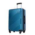 3 Piece Luggage Sets Pc Abs Lightweight Suitcase With Two Hooks, Spinner Wheels, 20 24 28 Dark Blue Dark Blue Abs Pc