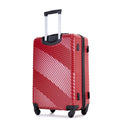 3 Piece Luggage Sets Pc Abs Lightweight Suitcase With Two Hooks, Spinner Wheels, 20 24 28 Red Red Abs Pc