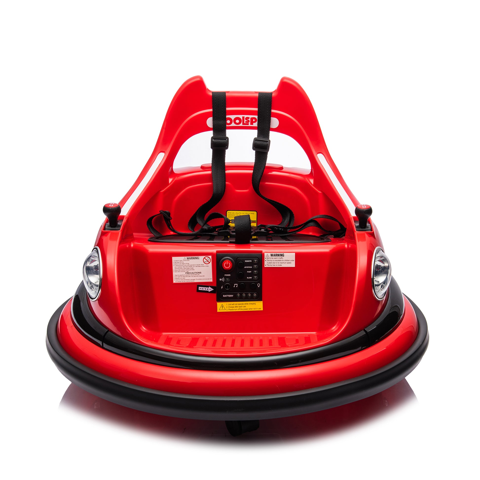 12V Ride On Bumper Car For Kids,Electric Car For Kids,1.5 5 Years Old,W Remote Control, Led Lights, Bluetooth & 360 Degree Spin, Vehicle Body With Anti Collision Padding Five Point Safety Belt,2Wd Red Polypropylene