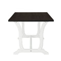 Farmhouse 6 Piece Trestle Dining Table Set With Upholstered Dining Chairs And Bench, 59Inch, White White Wood Dining Room Solid Wood Rubberwood Rectangular Dining Table With Chair And Bench Upholstered Chair Wood White Seats 6 Farmhouse Trestle Foam