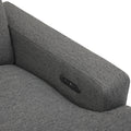 104'' Power Recliner Corner Sofa Home Theater Reclining Sofa Sectional Couches With Storage Box, Cup Holders, Usb Ports And Power Socket For Living Room, Dark Grey Dark Grey Foam Linen 4 Seat