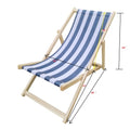 Populus Wood Sling Chair Blue Stripe Broad Blue Stripe Color: Dark Blue Folding Chaise Lounge Chair Dark Blue Solid Wood