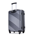 3 Piece Luggage Sets Pc Abs Lightweight Suitcase With Two Hooks, Spinner Wheels, 20 24 28 Gray Gray Abs Pc