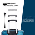 3 Piece Luggage Sets Pc Abs Lightweight Suitcase With Two Hooks, Spinner Wheels, 20 24 28 Dark Blue Dark Blue Abs Pc