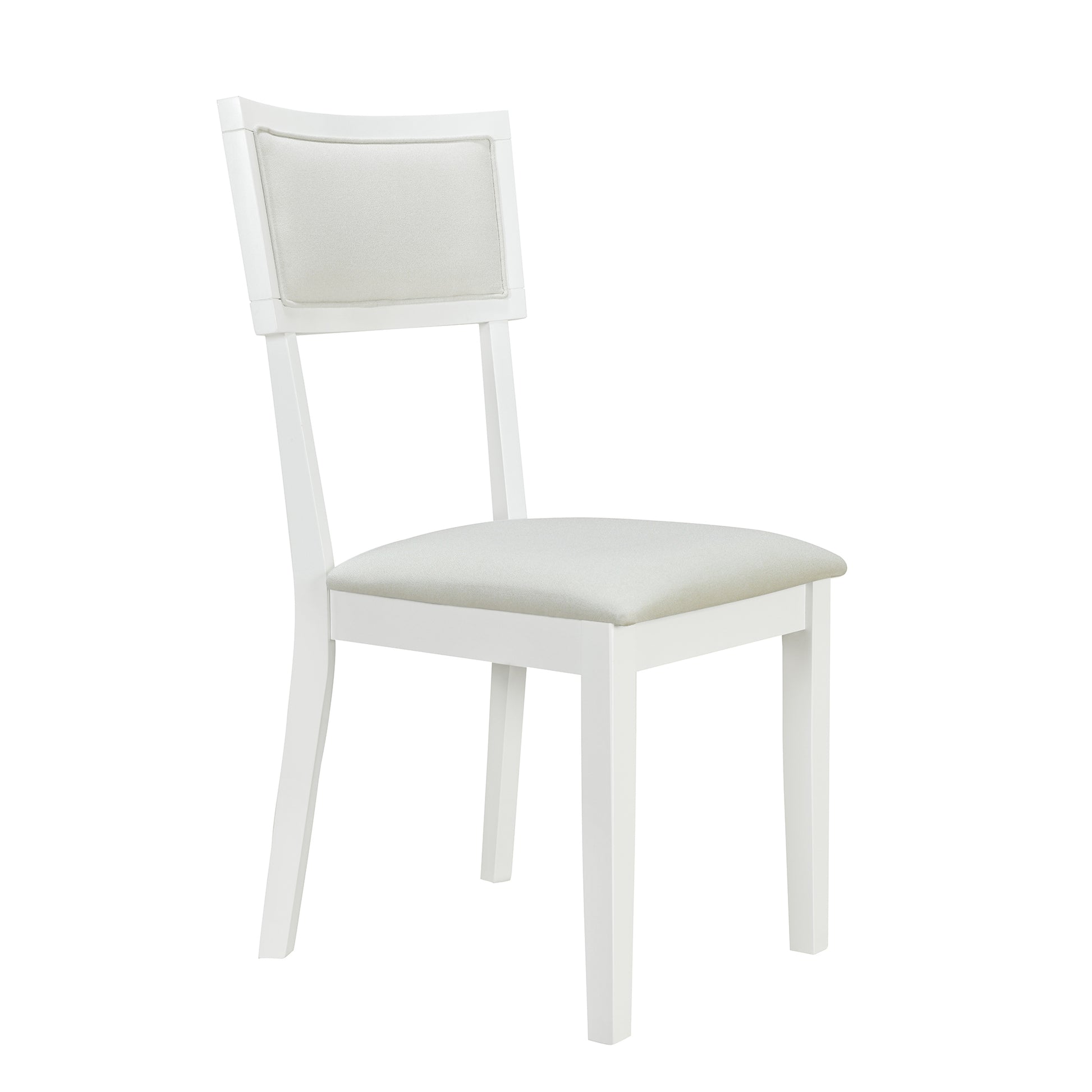 Farmhouse 6 Piece Trestle Dining Table Set With Upholstered Dining Chairs And Bench, 59Inch, White White Wood Dining Room Solid Wood Rubberwood Rectangular Dining Table With Chair And Bench Upholstered Chair Wood White Seats 6 Farmhouse Trestle Foam
