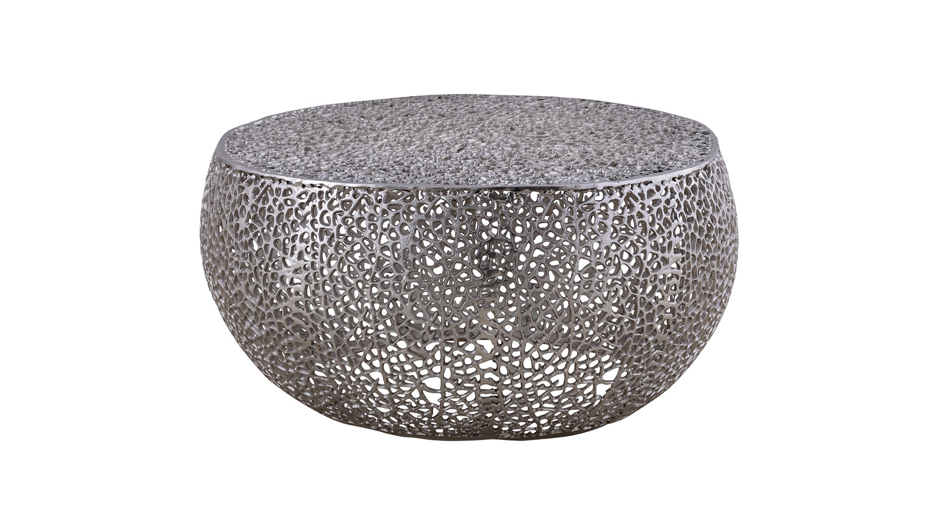 T3502 32 Round Coffee Table In Silver Silver Primary Living Space Contemporary,Modern Round Coffee & End Tables Aluminum Aluminium