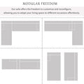 Modern Large L Shape Modular Sectional Sofa For Living Room, Bedroom, Salon, 2 Piece Free Combination, Simplified Style Gray Polyester 3 Seat