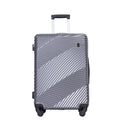 3 Piece Luggage Sets Pc Abs Lightweight Suitcase With Two Hooks, Spinner Wheels, 20 24 28 Gray Gray Abs Pc