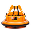 12V Ride On Bumper Car For Kids,Electric Car For Kids,1.5 5 Years Old,W Remote Control, Led Lights, Bluetooth & 360 Degree Spin, Vehicle Body With Anti Collision Paddingfive Point Safety Belt,2Wd Orange Polyethylene