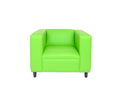 Green Faux Leather Sofa Chair, Modern Sofa Chair For Living Room, Bedroom And Apartment With Solid Wood Frame Green Wood Foam Vinyl