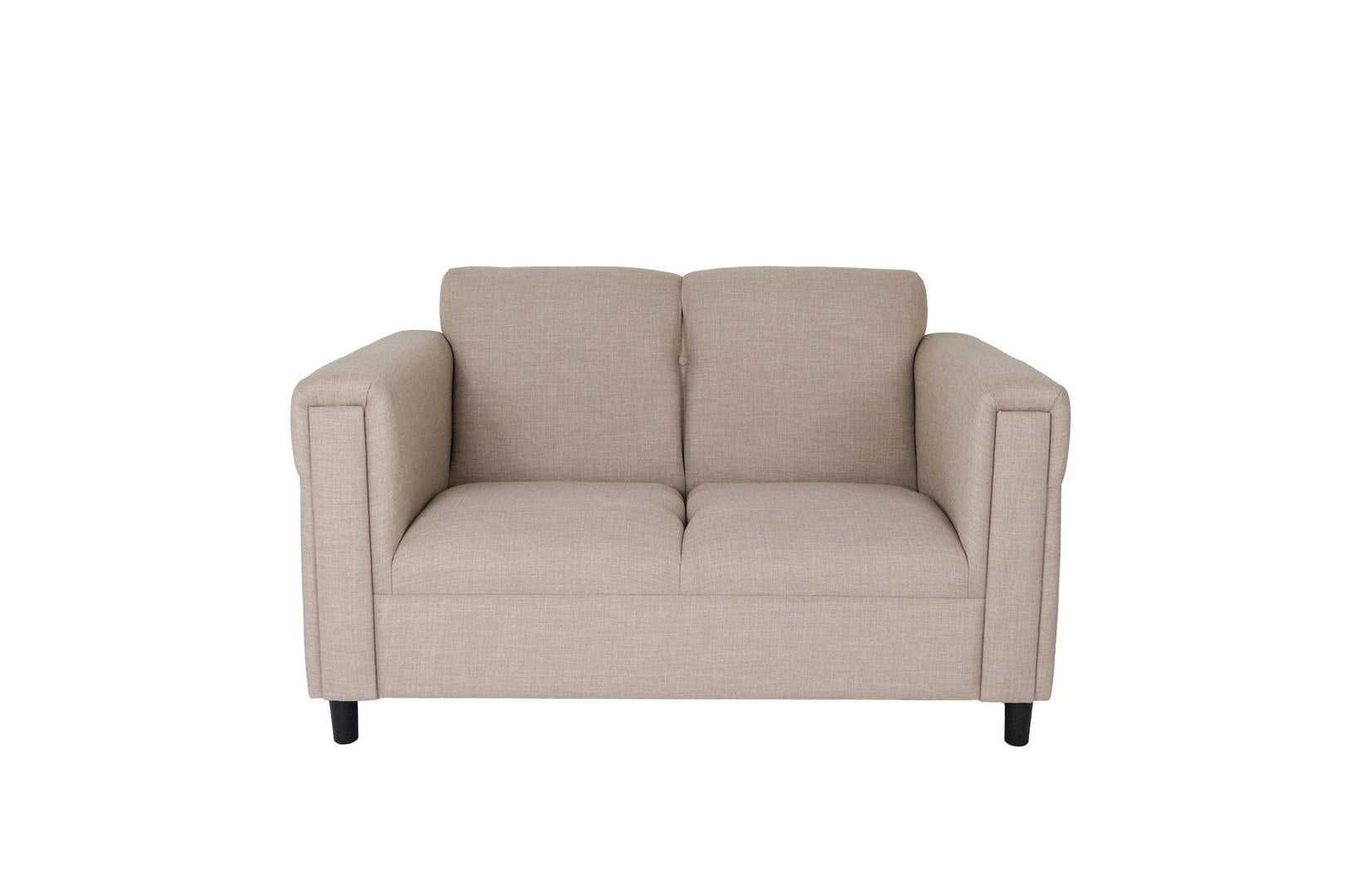 Loveseat Sofa For Living Room, Modern D Cor Beautiful Seat Mini Small Couches For Small Spaces And Bedroom With Solid Wood Frame Toast, Polyester Nylon Brown Wood Foam Polyester