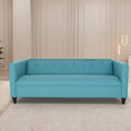 Teal Sofa For Living Room, Modern 3 Seater Sofas Couches For Bedroom, Office, And Apartment With Solid Wood Frame Polyester Nylon Teal Wood Foam Polyester