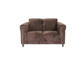 Dark Brown Suede Loveseat Sofa For Living Room, Modern D Cor Beautiful Seat Mini Small Couches For Small Spaces And Bedroom With Solid Wood Frame Dark Brown Wood Foam Suede