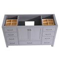 Bathroom Vanity Base Cabinet Only, Single Bath Vanity In Gray, Bathroom Storage With Soft Close Doors And Drawers Gray Plywood