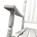 Balcony Porch Adult Rocking Chair White White Solid Wood