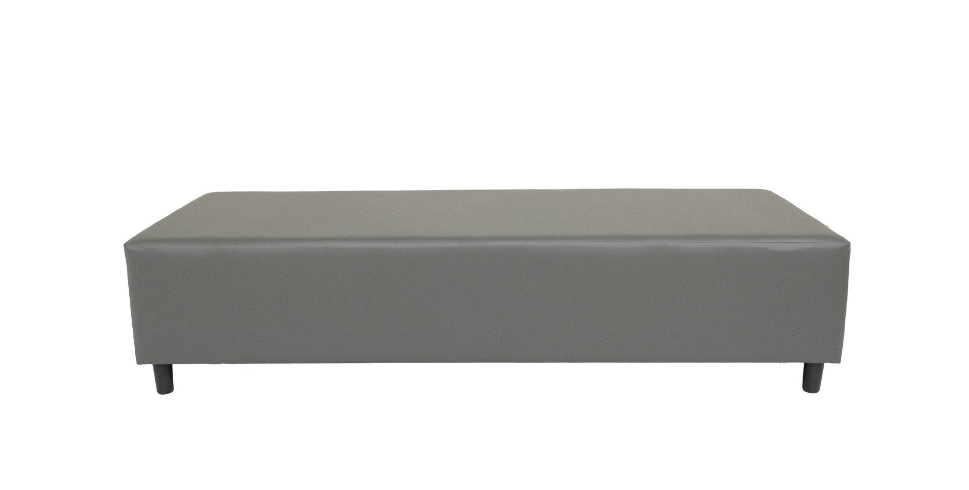 Grey Faux Leather Snicker Bench, Modern Seating Bench For Living Room, Bedroom And Apartment With Solid Wood Frame Grey Wood Foam Vinyl