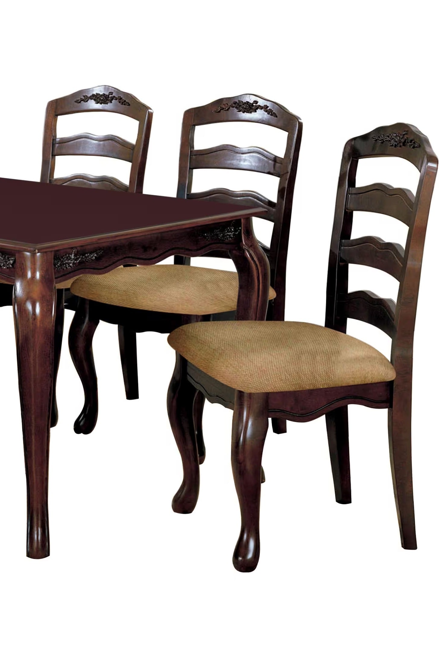 Transitional Contemporary Dark Walnut Finish Set Of 2Pc Dining Chairs Solid Wood Kitchen Dining Room Furniture Ladder Back Side Chairs Walnut Dining Room Contemporary,Modern,Transitional Dining Chairs Ladder Back Solid Wood