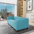 Teal Sofa For Living Room, Modern 3 Seater Sofas Couches For Bedroom, Office, And Apartment With Solid Wood Frame Polyester Nylon Teal Wood Foam Polyester