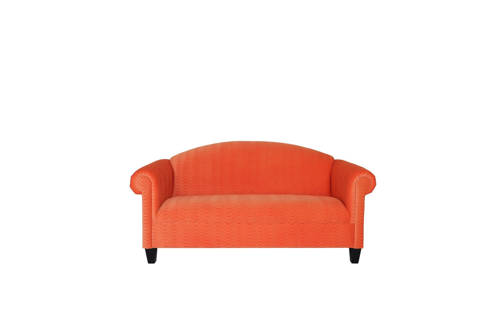 Camel Back Ornage Velvet Sofa For Living Room, Modern 3 Seater Sofas Couches For Bedroom, Office, And Apartment With Solid Wood Frame Orange Wood Foam Velvet