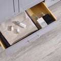 Bathroom Vanity Base Cabinet Only, Single Bath Vanity In Gray, Bathroom Storage With Soft Close Doors And Drawers Gray Plywood
