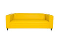 Yellow Faux Leather Sofa, Modern 3 Seater Sofas Couches For Living Room, Bedroom, Office, And Apartment With Solid Wood Frame Yellow Wood Foam Vinyl