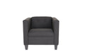 Calypso Bennett Black Sofa Chair, Modern Sofa Chair For Living Room, Bedroom, Office And Apartment With Solid Wood Frame Polyester Nylon Black Polyester Wood Cushion Back Polyester