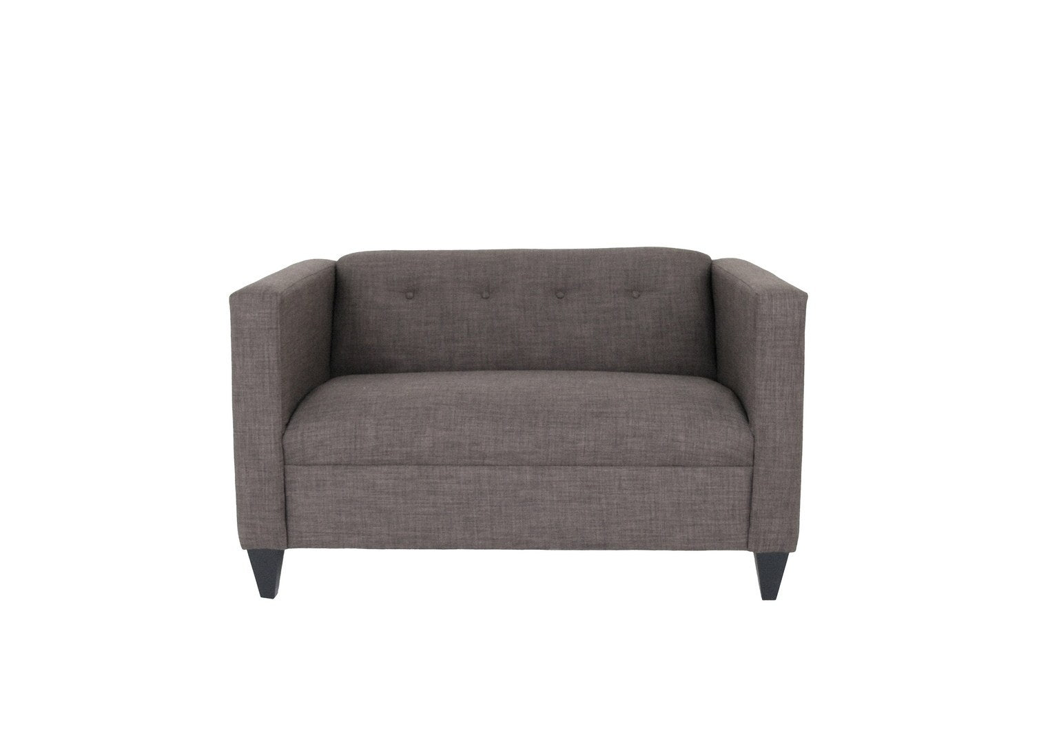 Loveseat Sofa For Living Room, Modern D Cor Beautiful Seat Mini Small Couches For Small Spaces And Bedroom With Solid Wood Frame Marlow Asphalt, Polyester Nylon Dark Gray Wood Foam Polyester