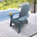 Outdoor Or Indoor Wood Adirondack Chair With An Hole To Hold Umbrella On The Arm ,Gray Gray Solid Wood