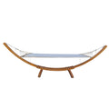 1 Person Hammock With Stand Set For Outside & Inside, Indoor Outdoor Standalone, Plywood Canvas White Mdf