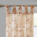 Printed Floral Twist Tab Top Voile Sheer Curtain Only 1 Pc Panel Multicolor Polyester