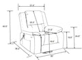 Electric Power Recliner Chair With Massage For Elderly ,Remote Control Multi Function Lifting, Timing, Cushion Heating Chair With Side Pocket Brown Brown Power Remote Metal Primary Living Space American Design Cat Scratch Fabric