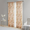 Printed Floral Rod Pocket And Back Tab Voile Sheer Curtain Only 1 Pc Panel Multicolor Polyester